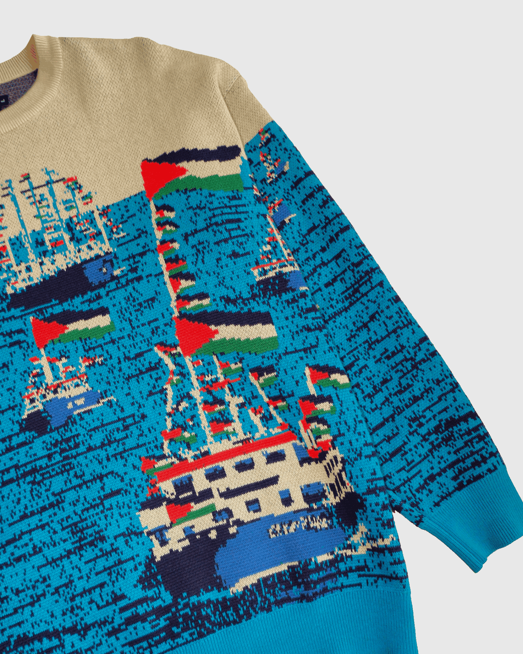 Global Sumud Flotilla Sweater - Sky Blue