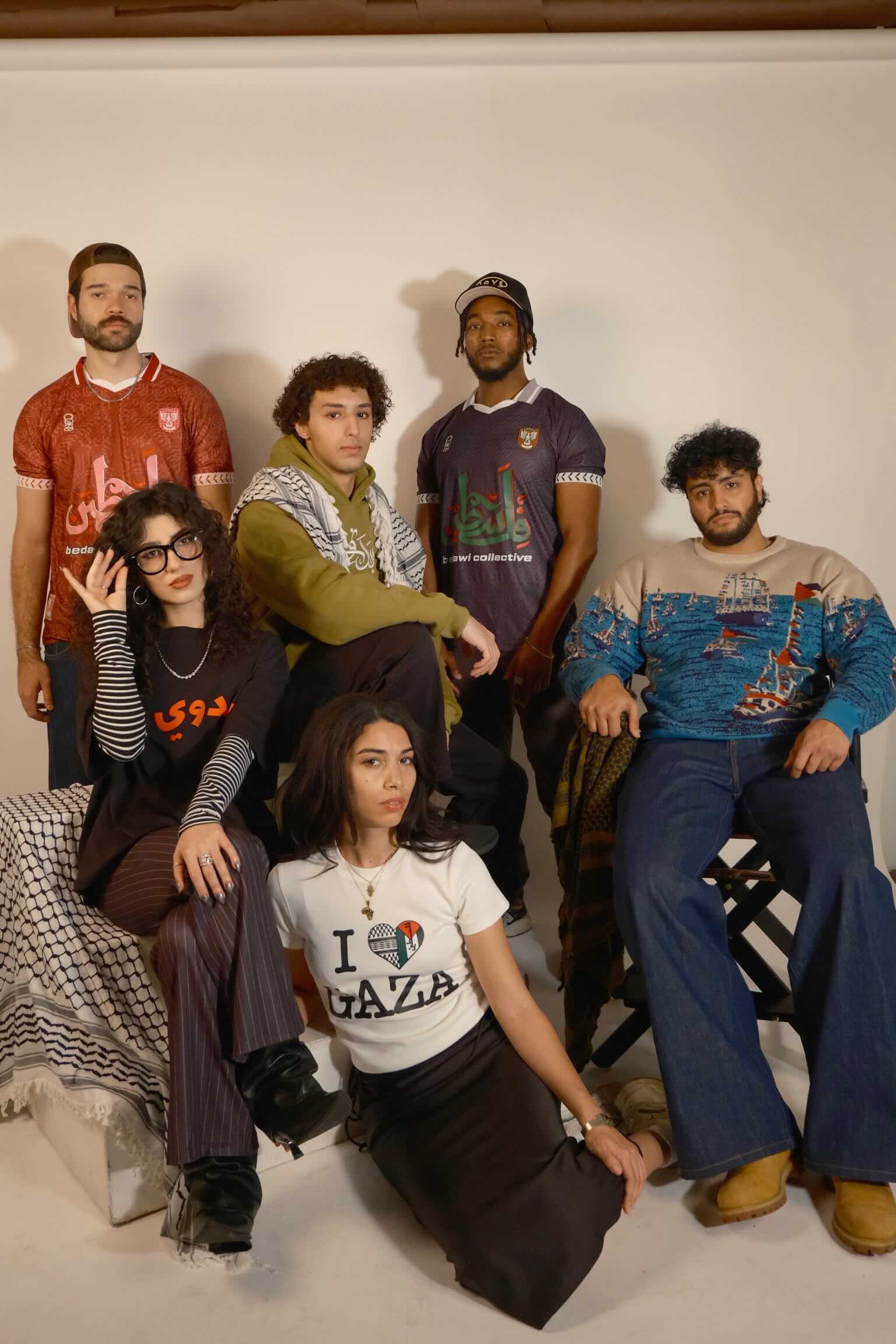 Global Sumud Flotilla Jacquard Sweater - Blue