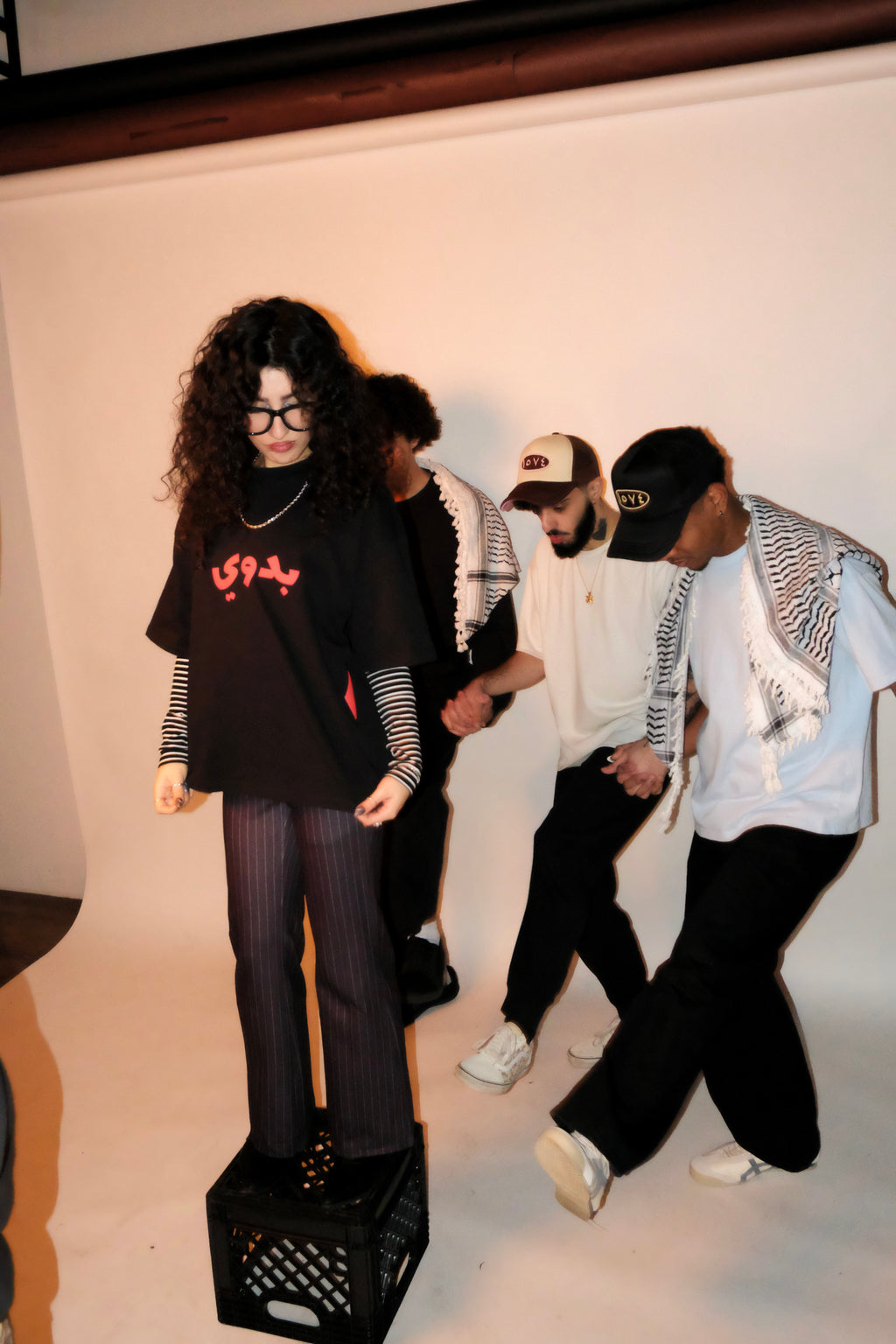 Bedawi Puff Print T-Shirt - Black