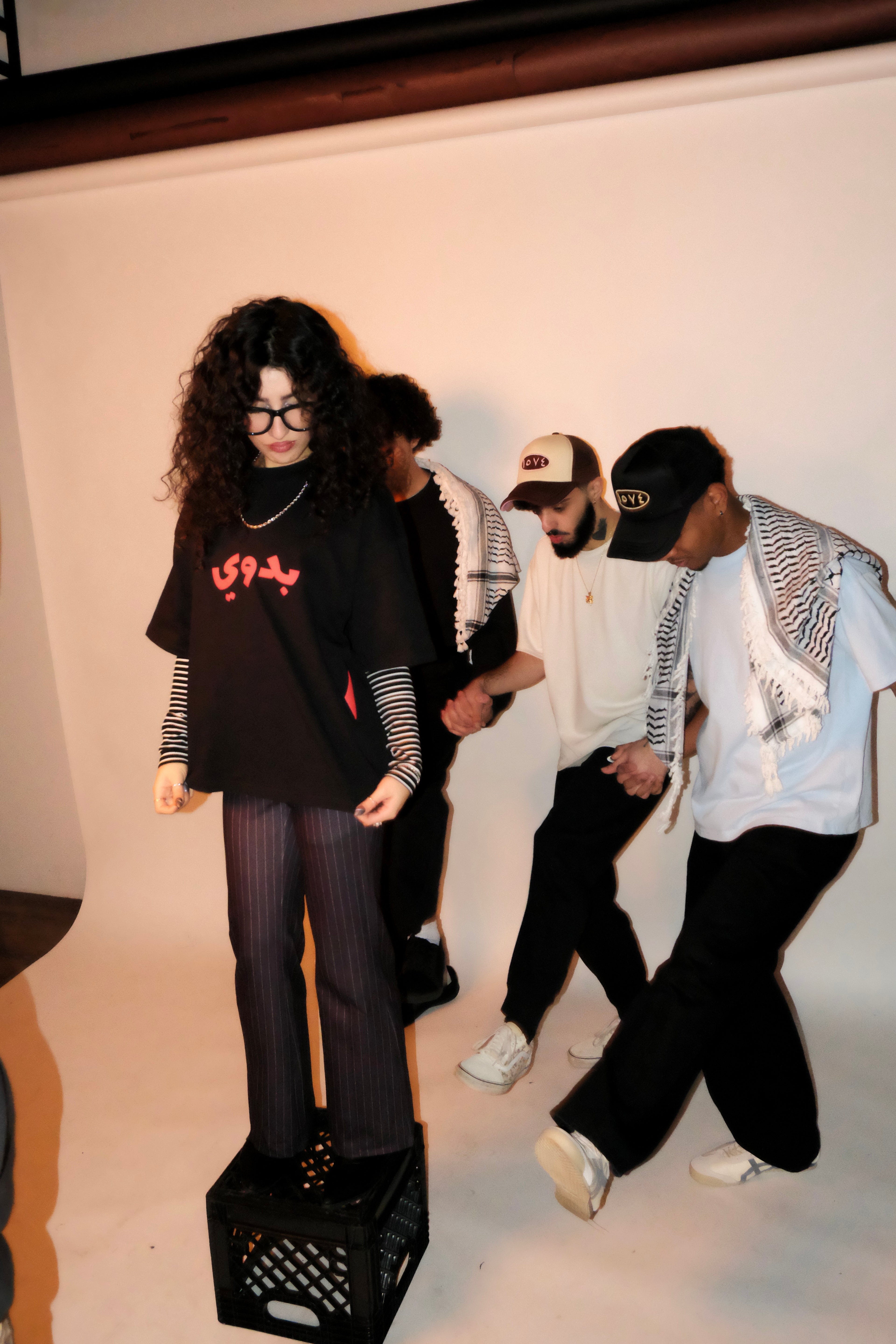 Bedawi Puff Print T-Shirt - Black