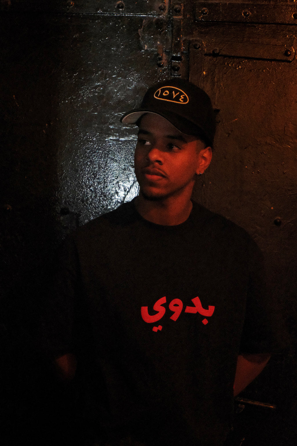 Bedawi Puff Print T-Shirt - Black