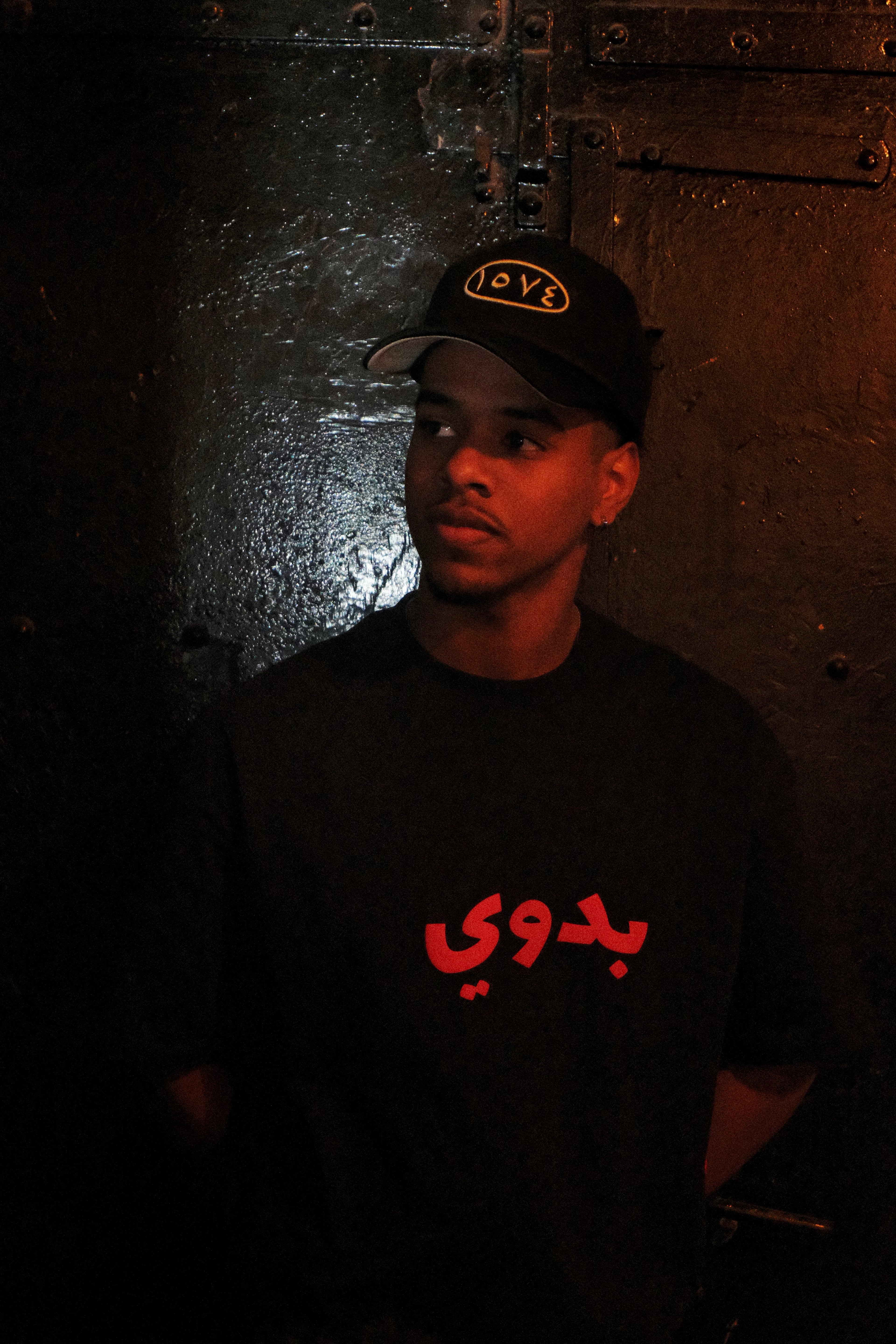 Bedawi Puff Print T-Shirt - Black