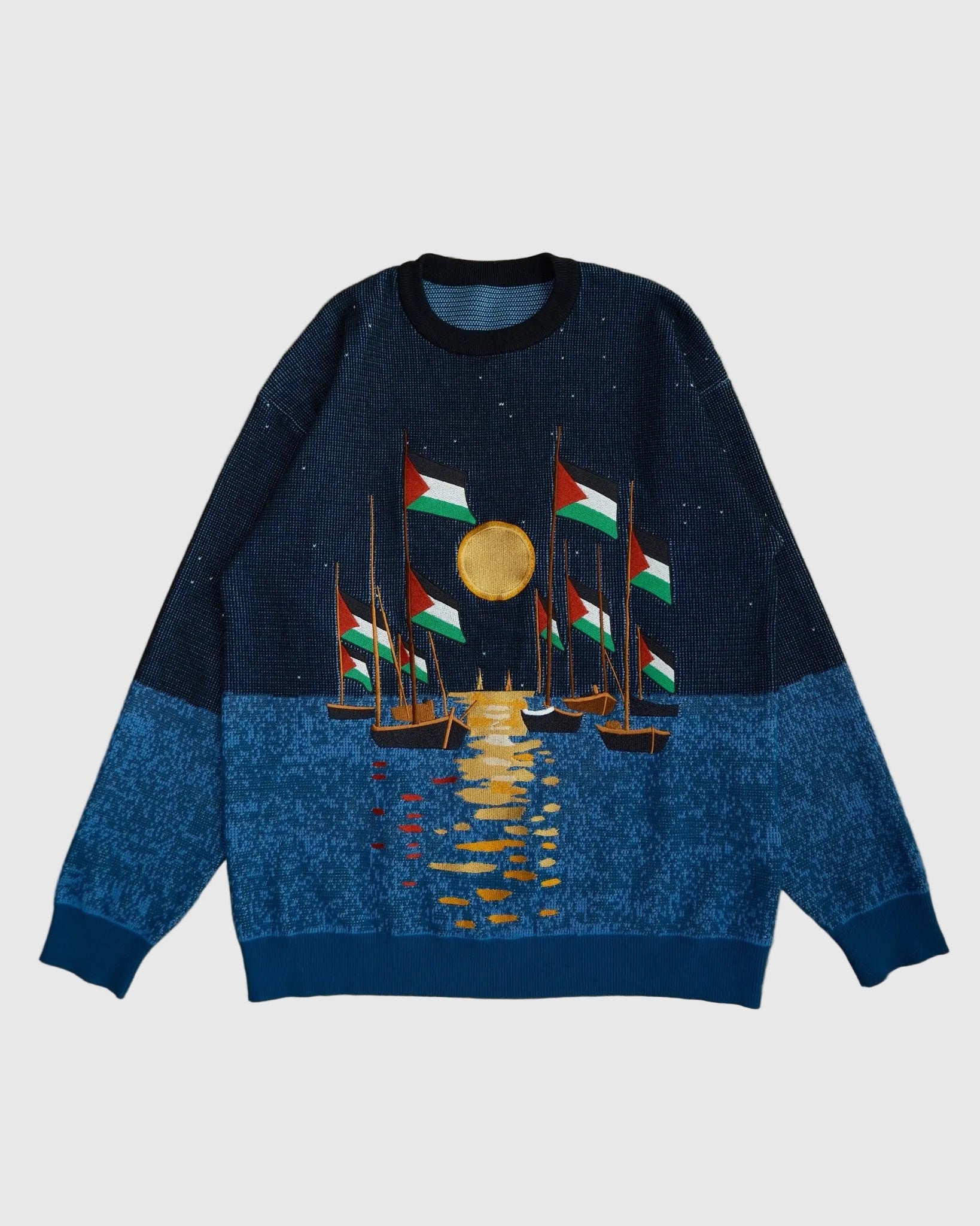 Global Sumud Flotilla Sweater - Starry Night